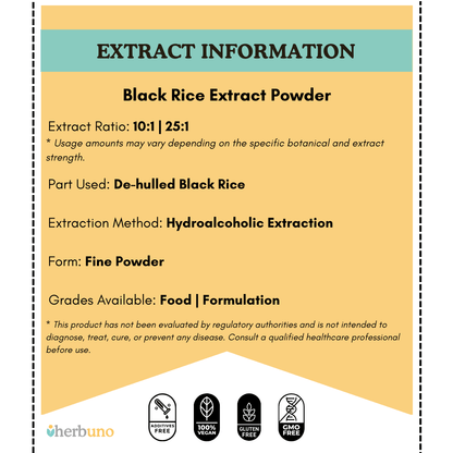 Black Rice Extract — Oryza sativa| Kala Chawal Powder - Bulk Supplier India
