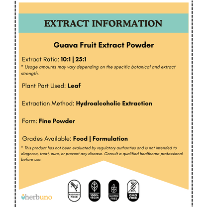 Guava Fruit Extract Powder - Psidium guajava| Amrood Powder - Bulk Supplier India