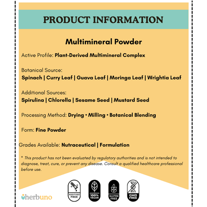Multimineral Powder — Botanical & Algal Blend Extract Powder - Bulk Supplier India